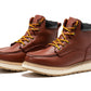 ROCKROOSTER Walker Men's 6 Inch Brown Soft Toe Wedge Work Boots SAP360