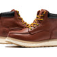 ROCKROOSTER Walker Men's 6 Inch Brown Soft Toe Wedge Work Boots SAP360