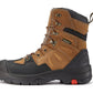 ROCKROOSTER Woodland Men's 8 inch Brown Work Boots, Composite Toe, Slip Resistant, Electrical Hazard Protection, Rubber outsole AK869