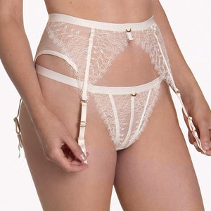 Sexy Sheer Lace Garter Belt Lisca Rose-0