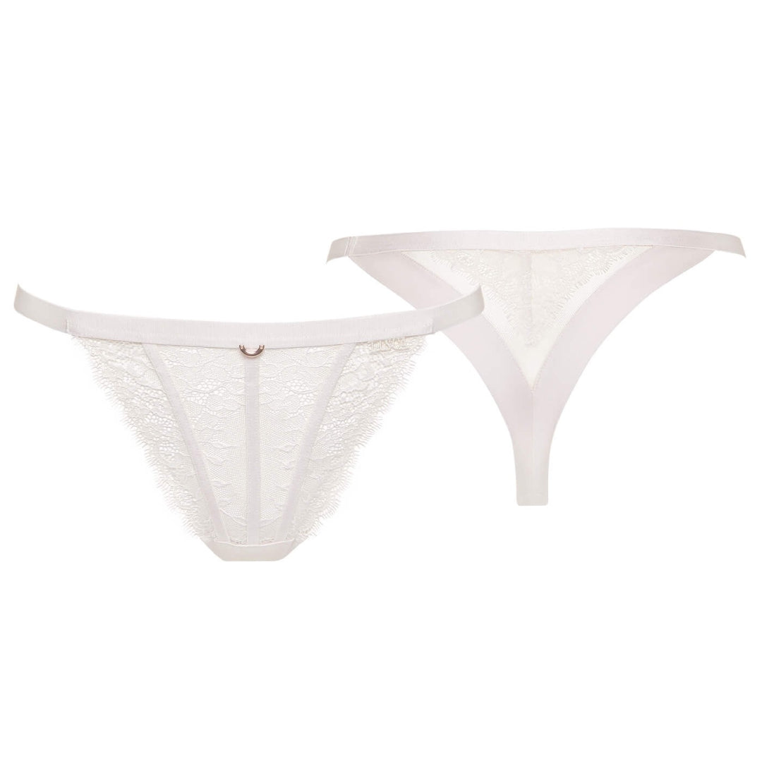 Lisca Rose Sheer Lace Brazilian String Panty-2