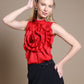 Gracia Fashion Women's Ruffle Flower Detail Tank Top
