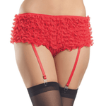 Ruffle Boyshorts with Garter Straps Be Wicked-0
