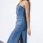 YOU'RE THRIVING DENIM MIDI DRESS