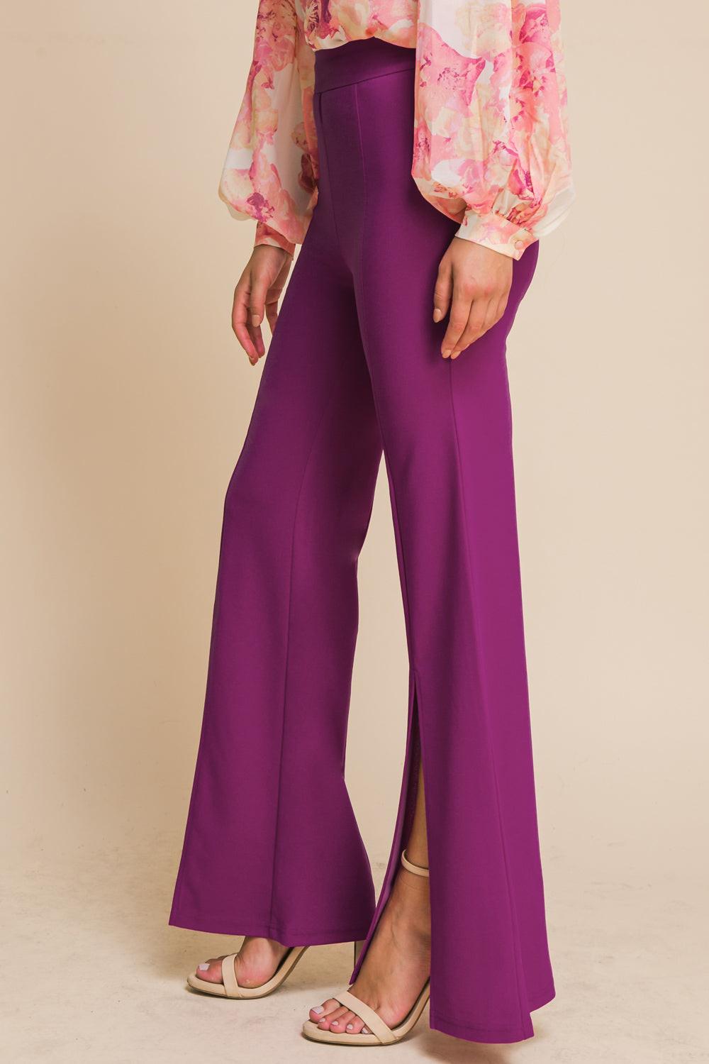 Flying Tomato Hey Darling woven flare pants with a high waist and colorful woven pattern, styled with a relaxed fit.