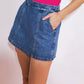 Flying Tomato Moments in Love denim skort, casual shorts with a stylish denim design, front pockets, and a mid-rise fit.