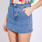 Flying Tomato Sunny Romance denim skort, casual shorts with a stylish denim design, perfect for summer wear.