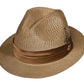 Stacy Adams Dublin- Milan Straw Fedora Hat