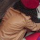 Sandy Women's Studded Faux Leather Moto Jacket