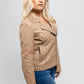 Sandy Women's Studded Faux Leather Moto Jacket