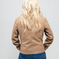 Sandy Women's Studded Faux Leather Moto Jacket