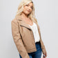 Sandy Women's Studded Faux Leather Moto Jacket