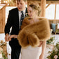 Honey Brown Fur Shawl (Lilian LBrw03)