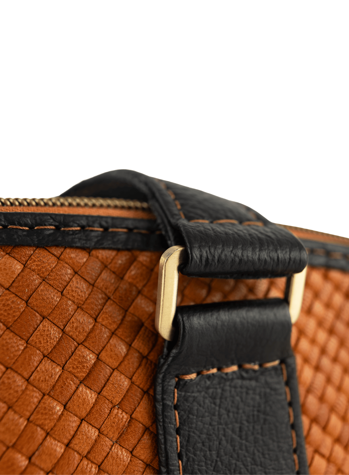 Deux Mains East-West handbag in satchel style, detailed view of the Boiler Bag from the spring collection