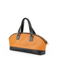 Deux Mains East-West Handbag satchel in side view with adjustable strap