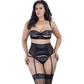 SATIN & SHEER LACE GARTER BELT OH LA LA CHERI (OH3129)-3