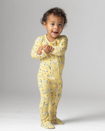 Sea Creatures Bamboo Baby Pajamas – Zipper Footie