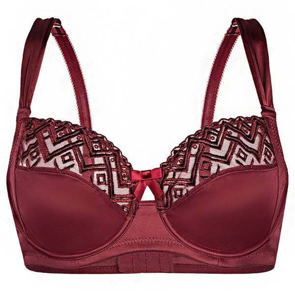 Sassa Bordeaux Semi-Sheer Full Figure Bra-2