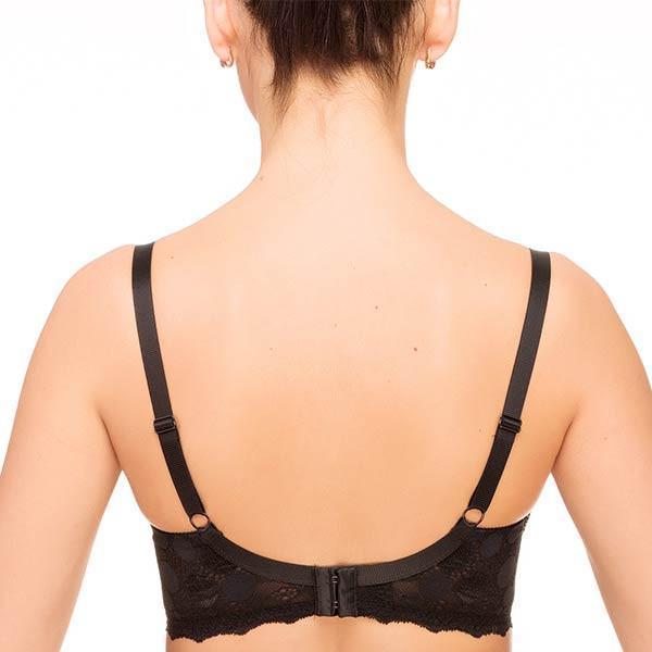 Lauma Pearly Shadow Semi Sheer Full Figure Polka Dot Lace Bra-4