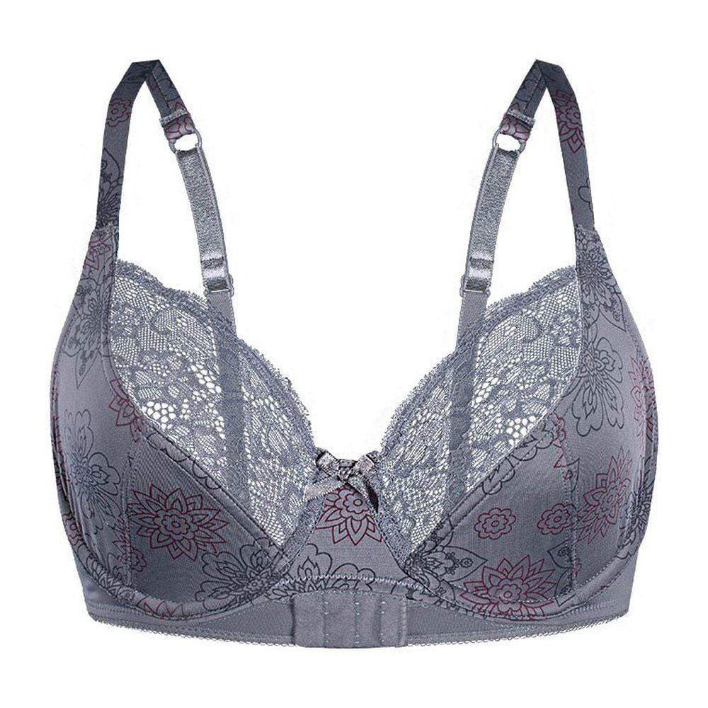 Sassa Pretty Floral Semi Sheer Lace Trim Demi Bra-2