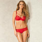 Lisca Vivian Red Semi Sheer Lace Underwire Bra-3
