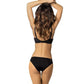 Gorteks Pamela Black/Pink Semi Sheer Low Rise Bikini Panty-3