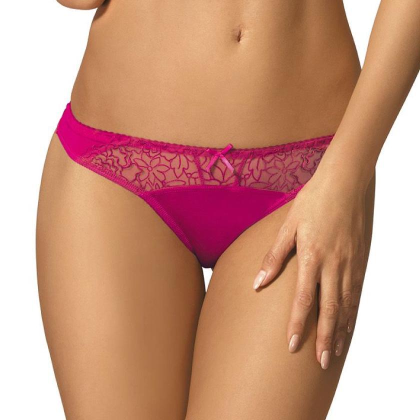 Gorteks Pamela Pink Semi Sheer Low Rise Bikini Panty-0