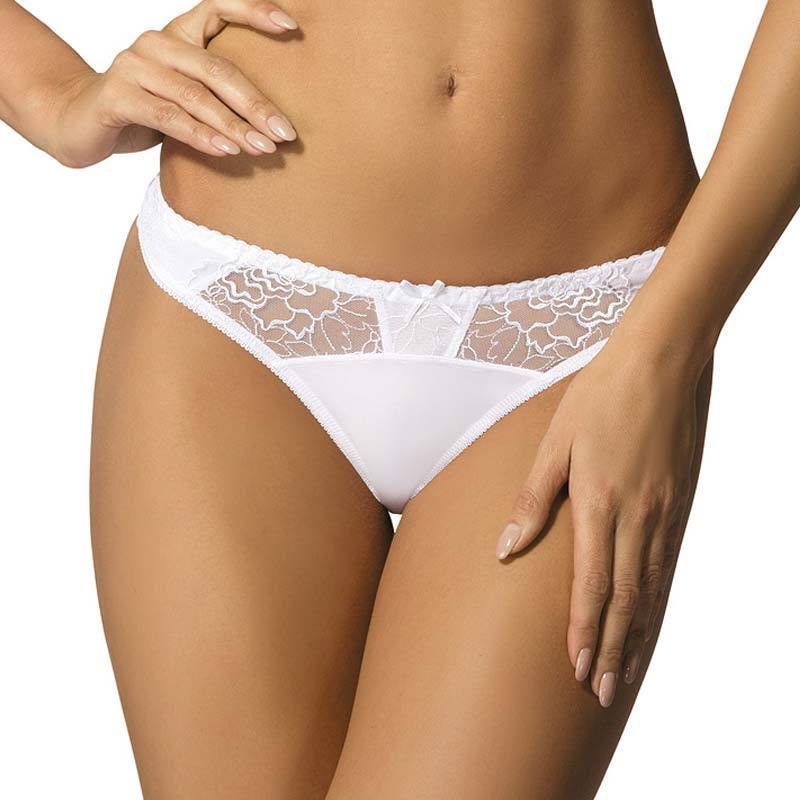 Gorteks Pamela White Semi Sheer Thong Panty-4