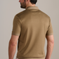 Short Sleeve Sweater Polo Solid // Sepia