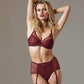 Sexy Fishnet Sheer Bra Claudette Rouge Noir-1