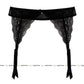 Sexy Sheer Lace Garter Belt Gorteks Scarlet Black-2