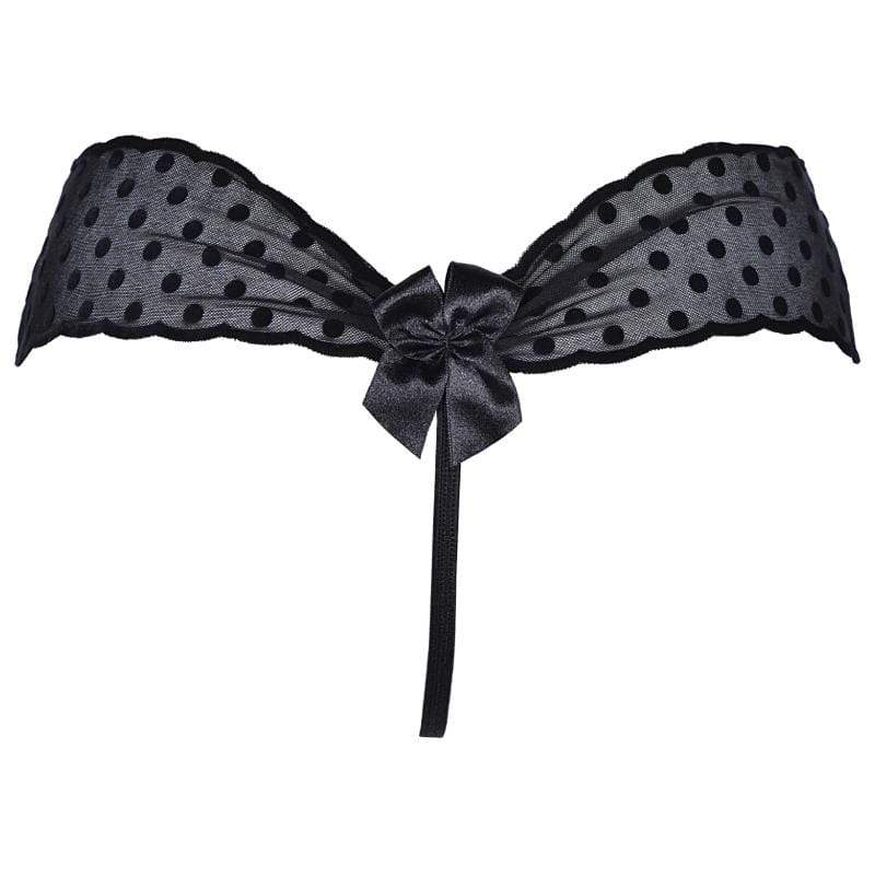 Axami Seductive Dots Sheer String Thong Panty-3