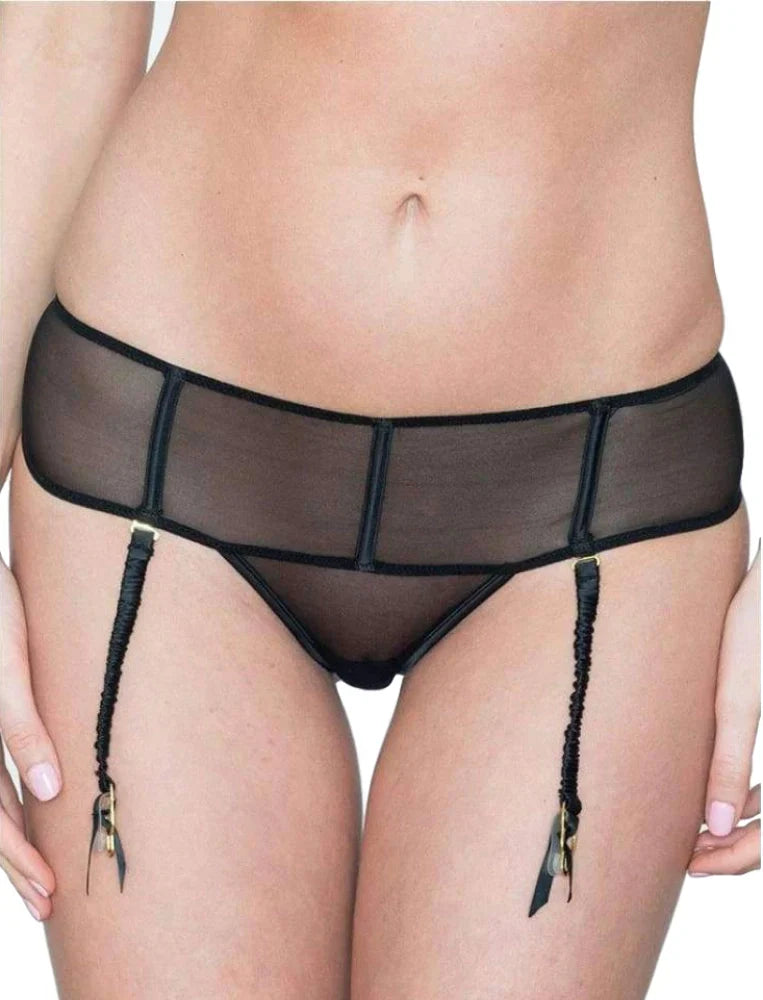 Addiction Glamour Sheer Tanga Garter Panty-0