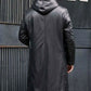 Cowhide Shearling Fur Parkas Hooded Leather Coat
