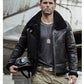 Aviator Winter Coat Fur Bomber Leather Jacket