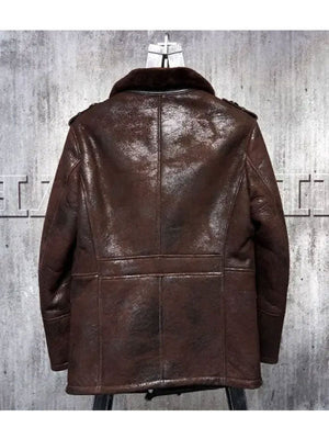Men’s B3 Pilot Aviator Sheepskin Leather Bomber Jacket
