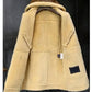 Men's Hooded Sheepskin Shearling Leather Jacket