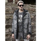 Men’s Hunting Leather Shearling Bomber Trench Coat
