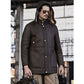 Men’s Hooded Shearling Leather Long Trench Coat