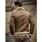 Men’s Sheepskin Shearling Motorcycle Leather Jacket