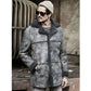 Men’s Hunting Leather Shearling Bomber Trench Coat