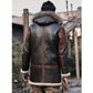 Men’s Hooded Bomber Shearling Leather Jacket Trench Coat