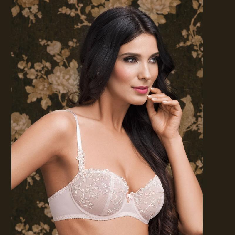 Sheer Balcony Bra Stefi L Apricot-3