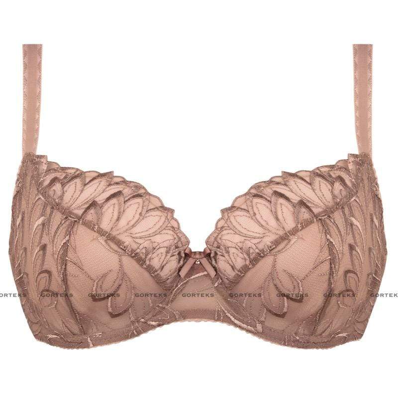 Sheer Floral Embroidery Plus Size Bra Gorteks Dakota-2
