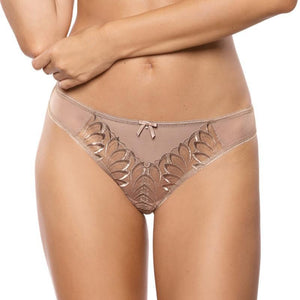 Gorteks Dakota Sheer Floral Embroidery Thong Panty-0