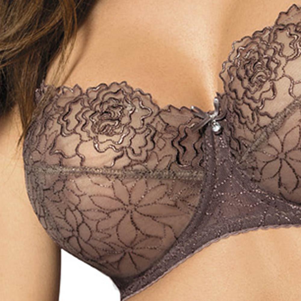 Gorteks Pamela Mocha Sheer Mesh Balconette Bra-3
