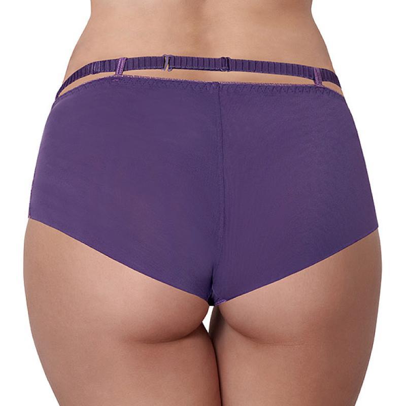 Axami Miami Vibe Purple Sheer Lace Boyshort Panty-1
