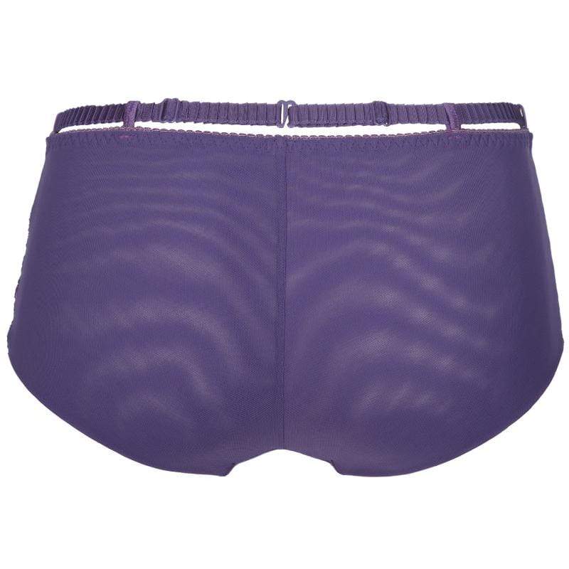 Axami Miami Vibe Purple Sheer Lace Boyshort Panty-3