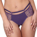 Axami Miami Vibe Purple Sheer Lace Boyshort Panty-0