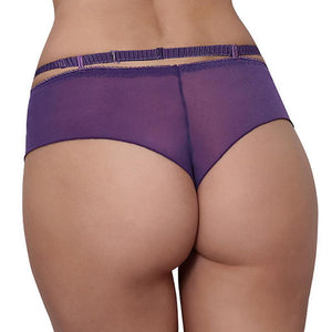Axami Miami Vibe Purple Sheer Lace Brazilian Thong Panty-1